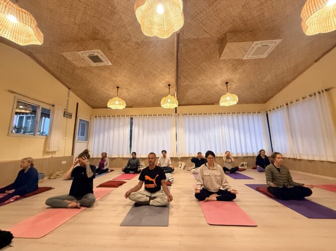 Yoga Session During Yoga Teacher Training in Nepal