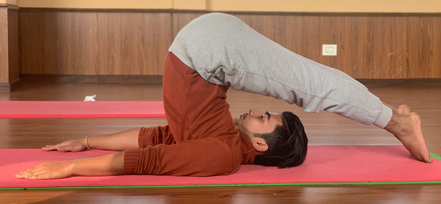 Premium Photo | Halasana plow pose young woman during a yoga class side  view yoga trainer shows technique of performing asana on white background