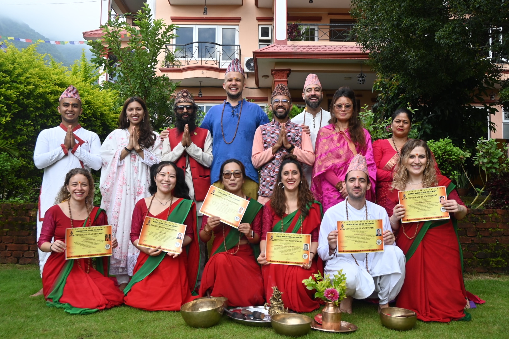 Happiness in the Graduates of 200 Hour in August 200 hour Yoga Teacher Training in Nepal